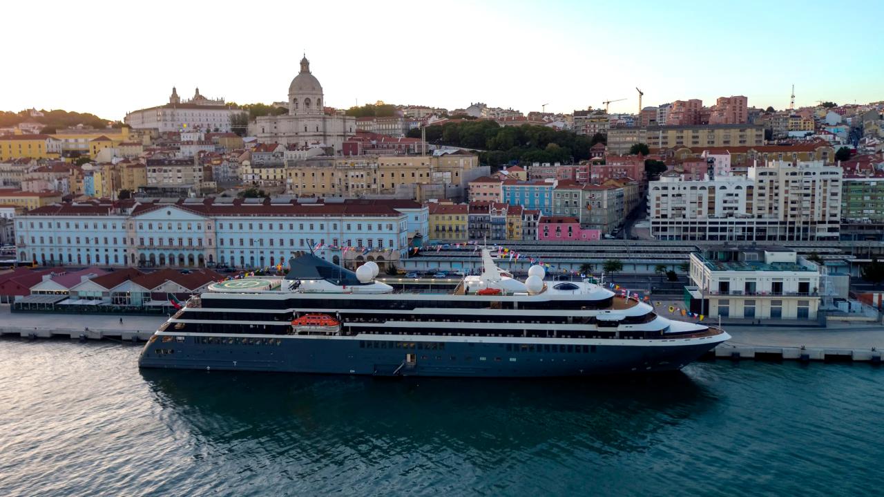 Atlas Ocean Voyages Ship World Navigator - Docked in Lisbon
