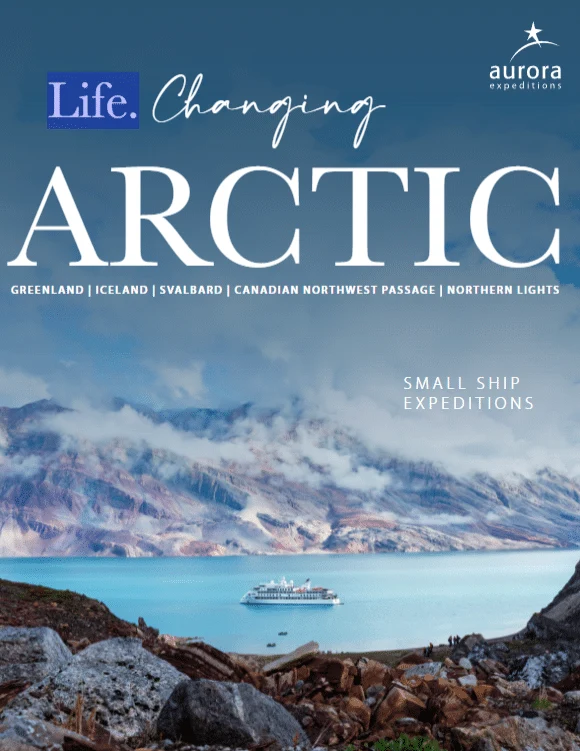 Aurora Expeditions - Arctic 4 page flyer on Arctic brand