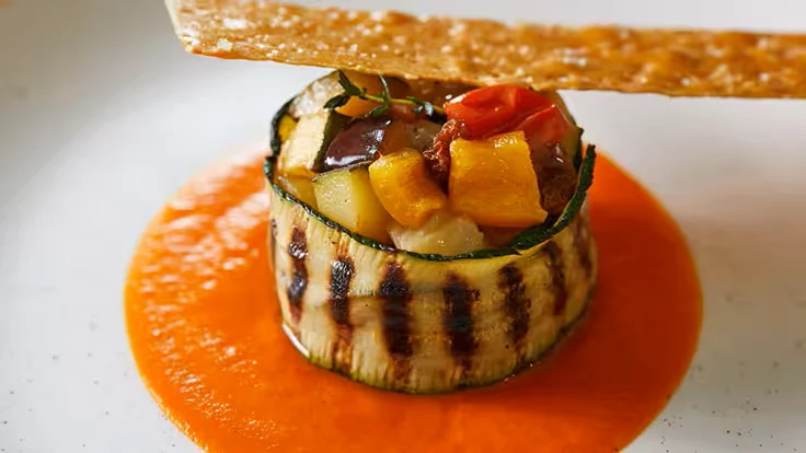 Oceania Cuisine - zucchini platter by App