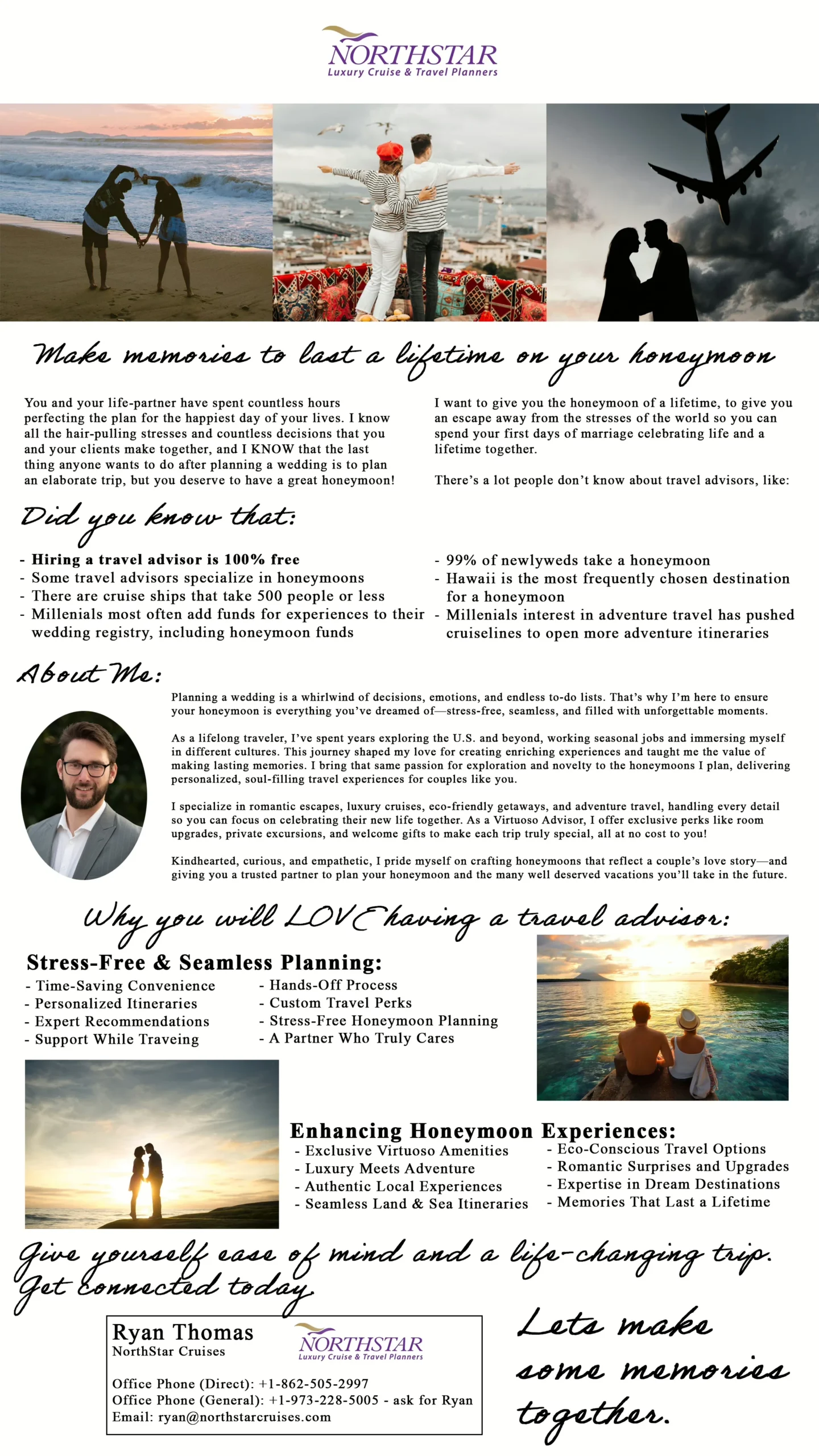 Ryan Thomas Travel Advisor for Honeymooners